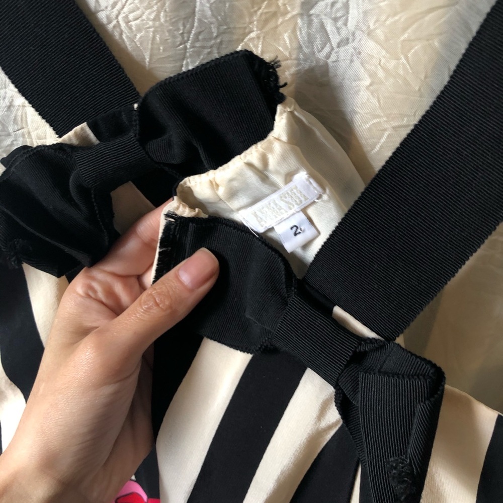 Vintage Anna Sui top with stripes and flowers🌹🖤 - Picture 5 of 5